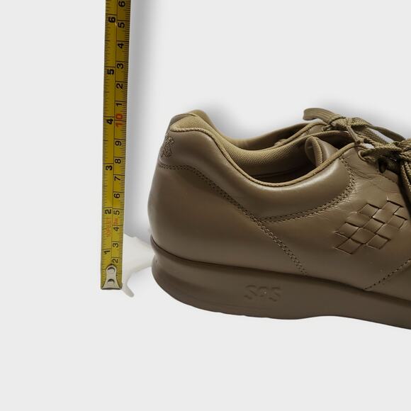SAS Womens Free Time Walking Shoe Mocha Leather Sz 9 Orthopedic Comfort Lace Up - Picture 15 of 16